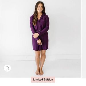Little Sleepies Plum Ribbed Women's Sleep Shirt